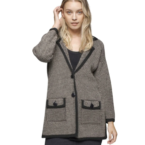 Chaqueta punto solapa