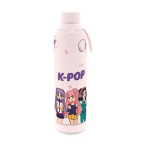 Botella Térmica 600 ml con Altavoz Pink K-Pop – Botella isotérmica con música integrada – Lovely Story