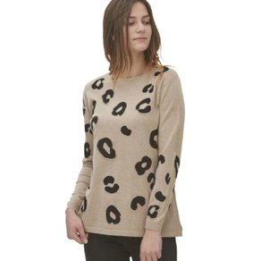 Suéter bordado animal print