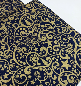 Tela de algodón Navidad-Cielo estrellado (1,5 m)