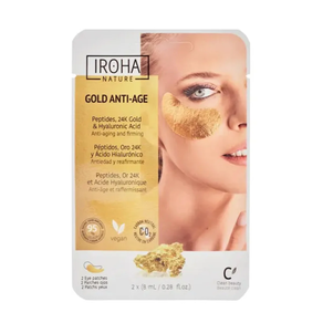 GOLD ANTI AGE. PARCHES OJOS ANTIEDAD Y REAFIRMANTE. IROHA