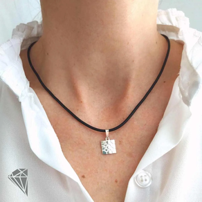 Colgante La Baldosa de Bilbao Plata 11mm.