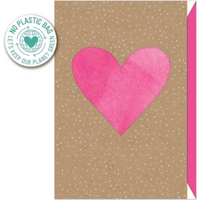 POSTAL CORAZÓN FUCSIA ARTEBENE 124597