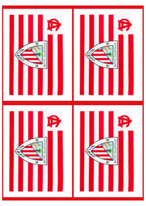 LÁMINA DE 4 PEGATINAS ESCUDO ATHLETIC