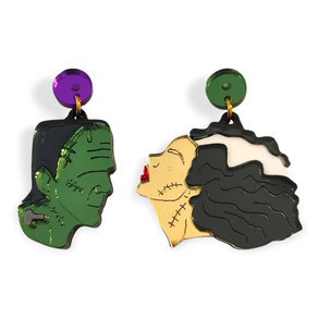 Pendientes Frankestein y novia