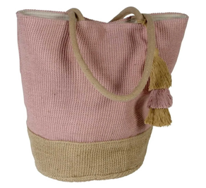 Bolso con asas y pompón