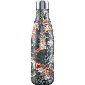 BOTELLA INOX CHILLY 500ML TROPICAL LEOPARDO