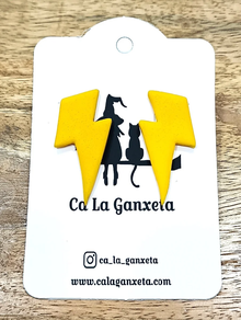 PENDIENTES ARCILLA RAYO AMARILLO