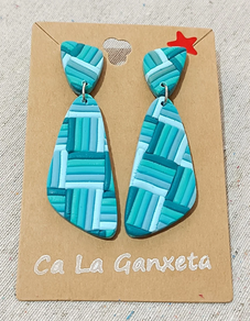 Pendientes Arcilla Corbata Rallas