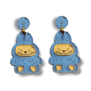 Pendientes Labubu Azul Clarito