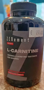 L-CARNITINA 3000MG TARTRATO 180 CAPSULAS VEGANAS ZENEMENT