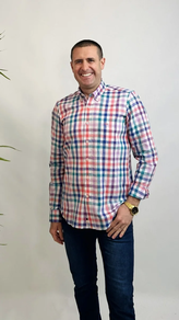 CAMISA LINO CUADROS GENDIVE