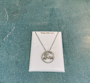 Collar ama eguzkilore plata de ley 925