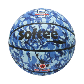 BALON BALONCESTO CUERO SOFTEE CAMUFLAJE - AZUL, 7