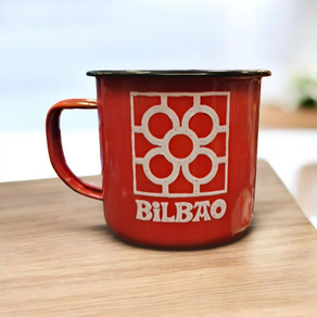 Taza Retro Roja Baldosa Bilbao