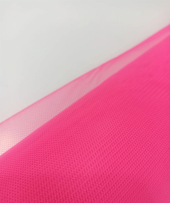 Tela de tul Carnaval-rosa flúor (3 m)