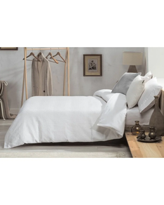 JUEGO FUNDA NÓRDICA BLANCA 100% ALGODÓN CAMA 180