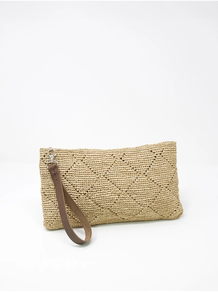 Bolso rafia clutch