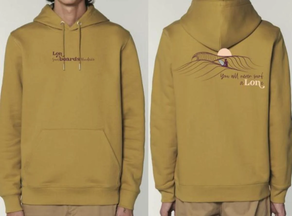 Sudadera “Surfing girl Mundaka” color ocre