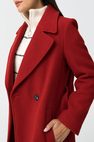 Abrigo rojo paño mujer