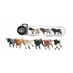 TUBO CON TOROS BRAVOS MINIS (6 UNIDADES)