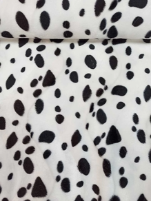 Tela de pelo animal print-dálmata (4,5 m)