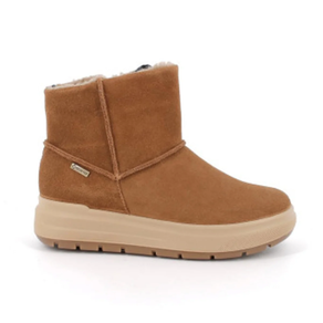 Media bota para niña marron con cremallera Primigi Goretex