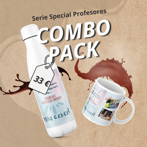 Pack botella termica y taza personalizable