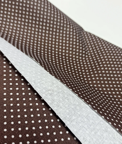 Tela de algodón Topos fondo marrón (2 m)