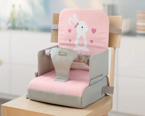 Trona de viaje conejo rosa