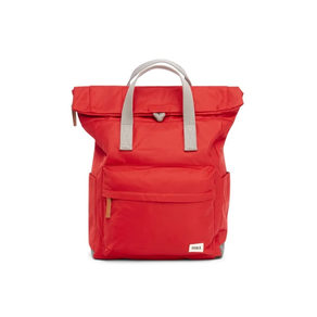 Mochila Roka London Canfield B mediana sostenible Nylon Rojo (Cranberry)