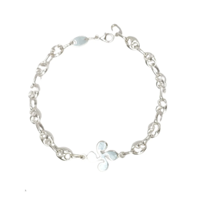 Pulsera Lauburu Plata con Calabrotes 14mm