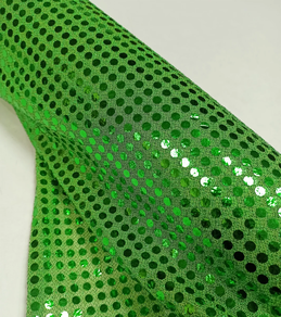 Tela de lentejuelas Carnaval verde (3 m)