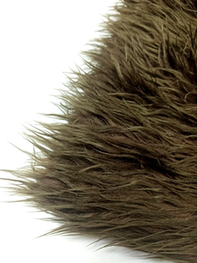 Tela de pelo largo Carnaval marrón oscuro (1,5 m)