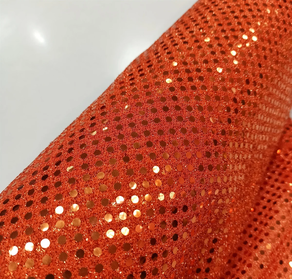 Tela de lentejuelas Carnaval naranja (0,5 m)