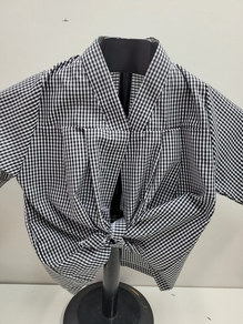 Blusón cuadro vichy negro (Talla: 4 años)