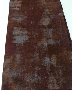 Tela de algodón japonesa Patchwork-marrón con detalles grises, tierra y morado (2,5 m)