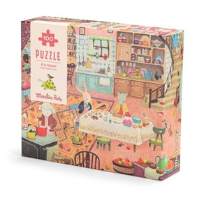 Familia puzzlea etxean 100 p. - Moulin Roty