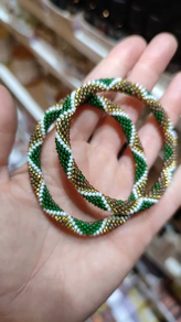 Set 2 pulseras semillas de cristal