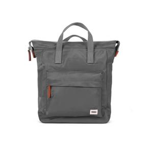Mochila Roka London Bantry B mediana sostenible Nylon Gris (Grafito)