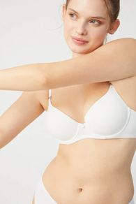 SUJETADOR CON ARO CON RELLENO BLANCO