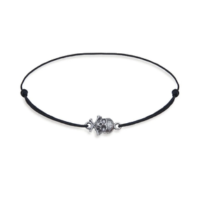PULSERA SKULL PLATADEPALO VATAR SB088N