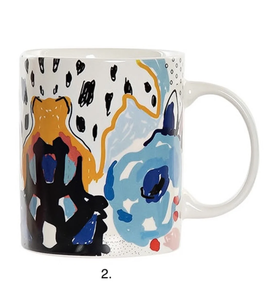 TAZA MUG DE PORCELANA 12x8x9,5 320ML FLORAL 4 SURTIDOS (2.)