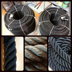 Cabo poliester torcido negro 20MM