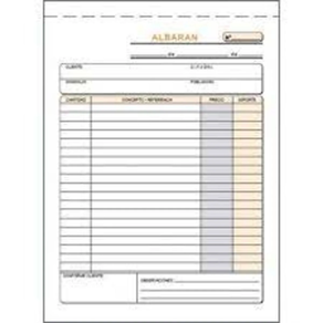 TALONARIO ALBARANES 4º NATURAL MARINO