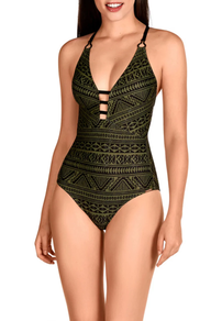 Bañador Dolores Cortés Escotado con Espalda Abierta