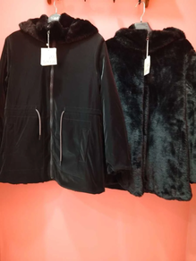 Chaqueta reversible tres cuartos