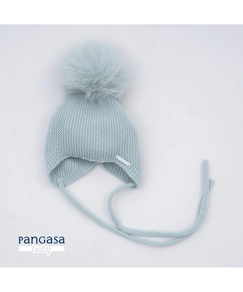 Gorro pompon Celeste empolvado Pangasa