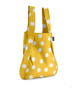 Mochila-bolsa plegable Notabag original Puntos Amarillo (Gold)