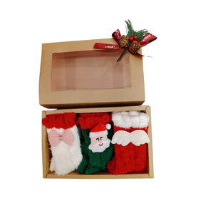 Caja Calcetines *3  Gorditos Navidad Regalo
